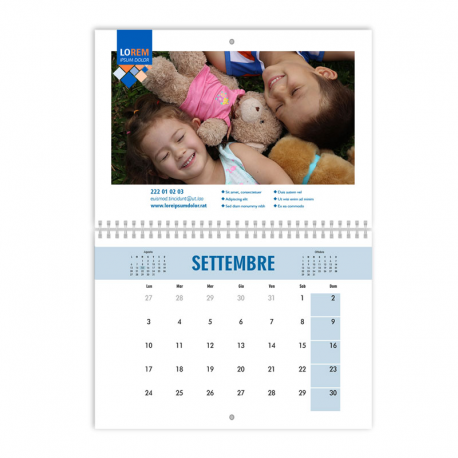 Calendario A3 fogli 12+2 doppia pagina Calendario A3 fogli 12+2 doppia pagina