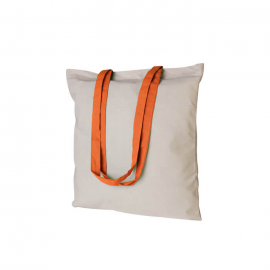 Borsa shoppers in cotone 130gr manici colorati