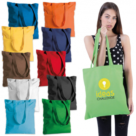 Borsa shoppers in cotone colorato 220gr Borsa shoppers in cotone colorato 220gr