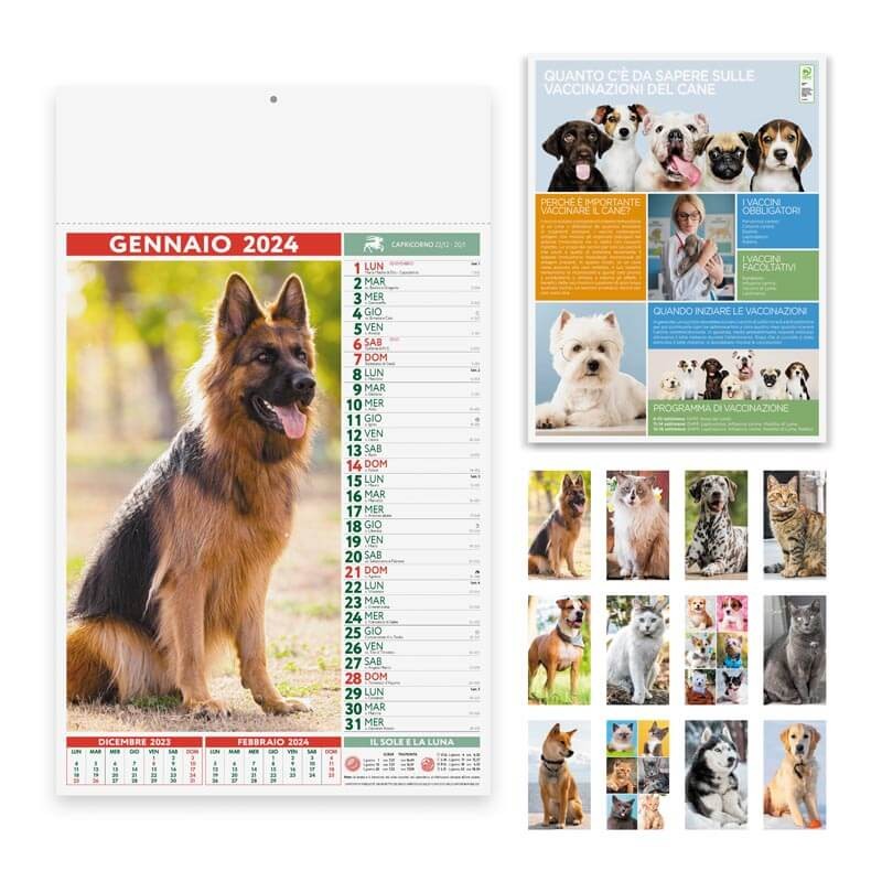 Calendario Illustrato Cani e Gatti